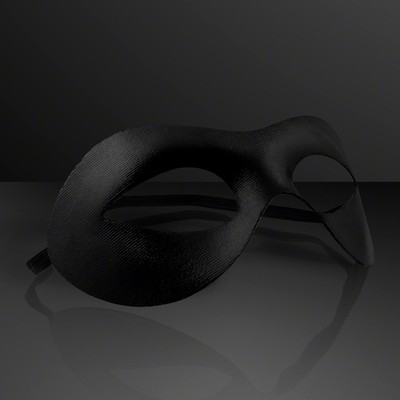 Black Classic Superhero Mask (NON-Light Up) - BLANK