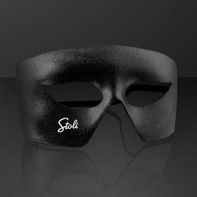 Black Costume Mask, Mardi Gras Throws (NON-Light Up) - PRINTED