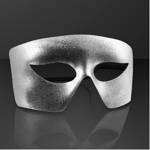 Silver Mardi Gras Mask (NON-Light Up) - BLANK