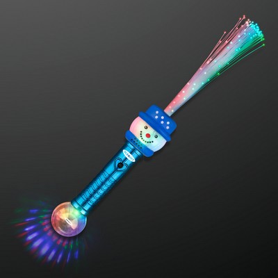 Deluxe Light Up Snowman Toy Wand 15" - PRINTED